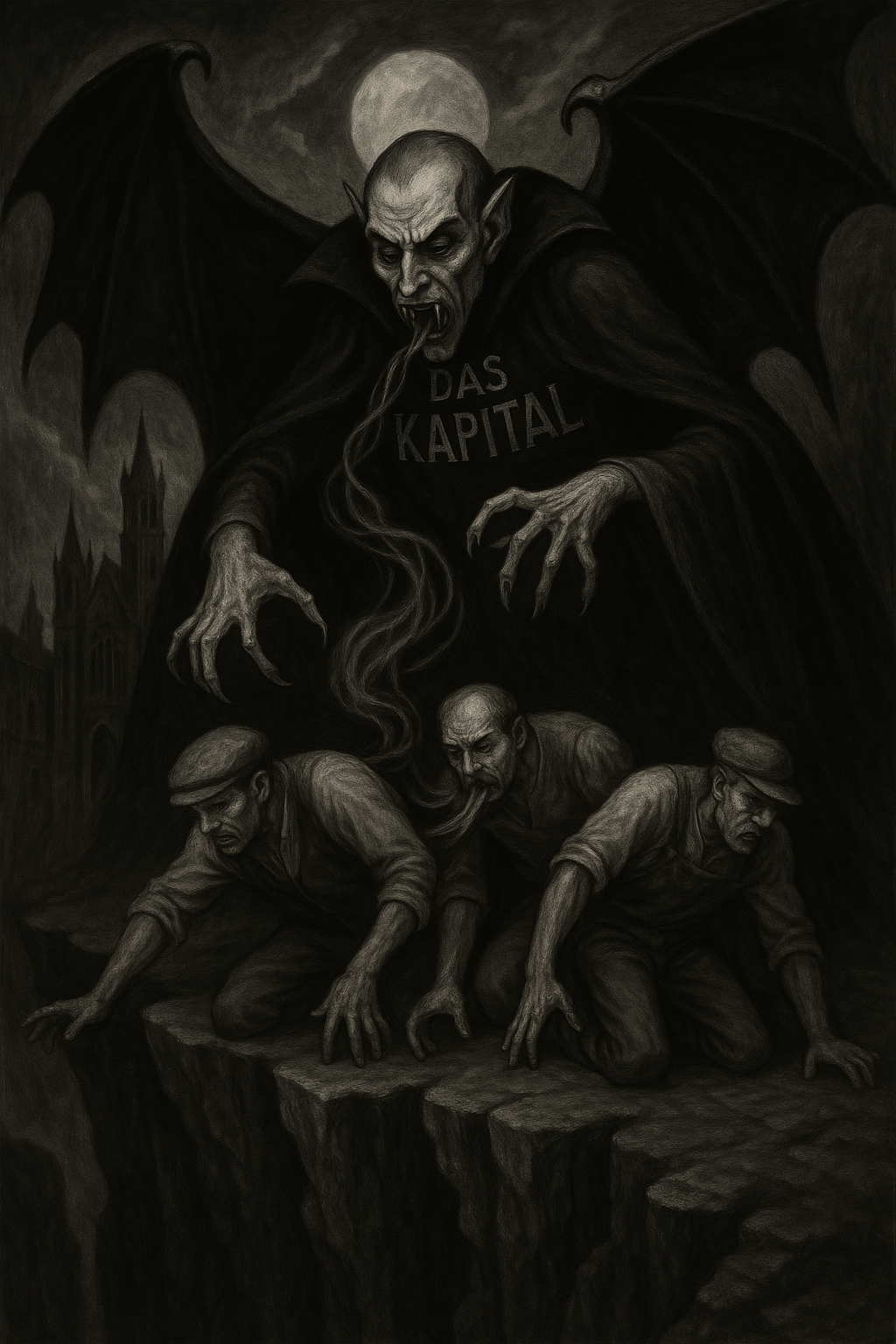 Un parásito espectral succiona la vida de los trabajadores, empujándolos hacia el abismo.